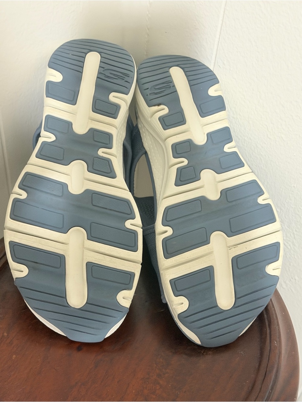 Women's Lightweight Knit Slingback Sandal in Dusty Blue - Picture 11 of 11